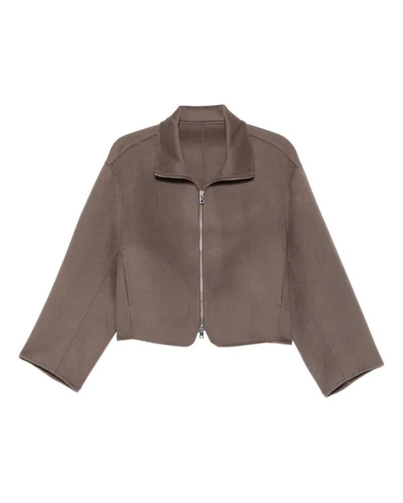 Filippa K Cropped-Jacke mit Reißverschluss - Braun Braun