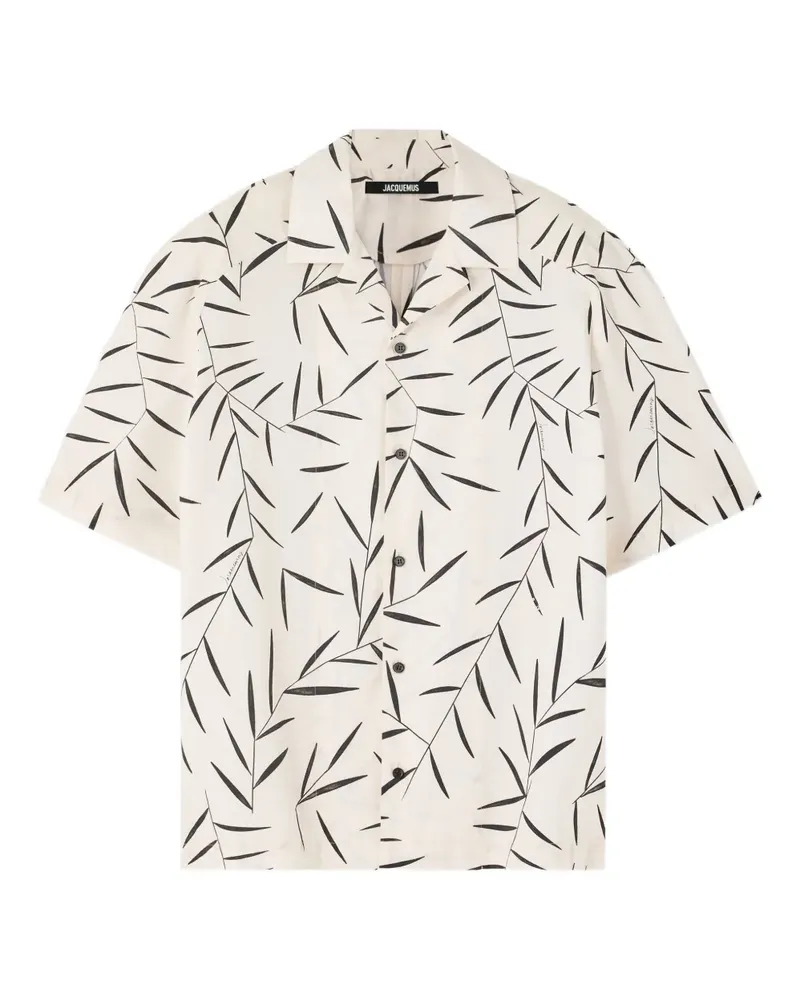 Jacquemus Hemd mit Blatt-Print - Nude Nude