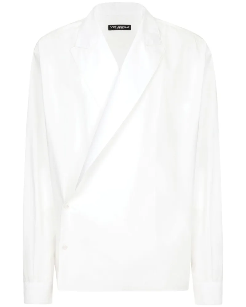 Dolce & Gabbana Gewickeltes Hemd - Weiß Weiß