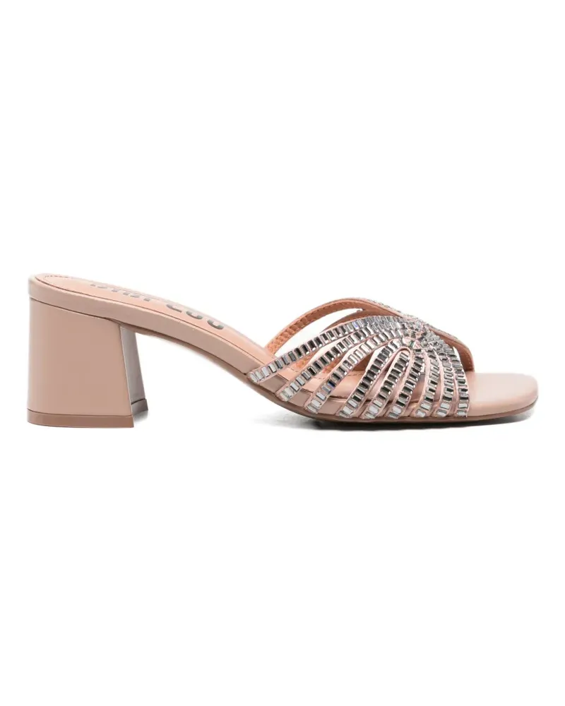 Bibi Lou Serabi crystal-embellished leather sandals - Nude Nude