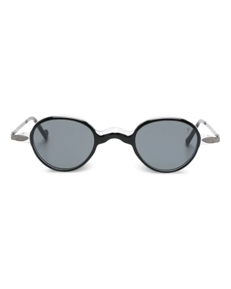 Eyepetizer Sonnenbrille mit ovalem Gestell - Schwarz Schwarz