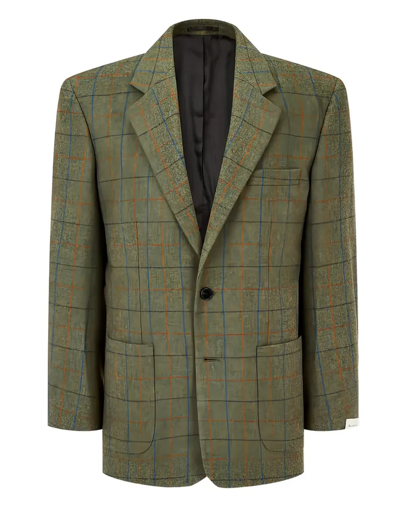ManOnTheBoon check buttoned blazer - Grün Grün