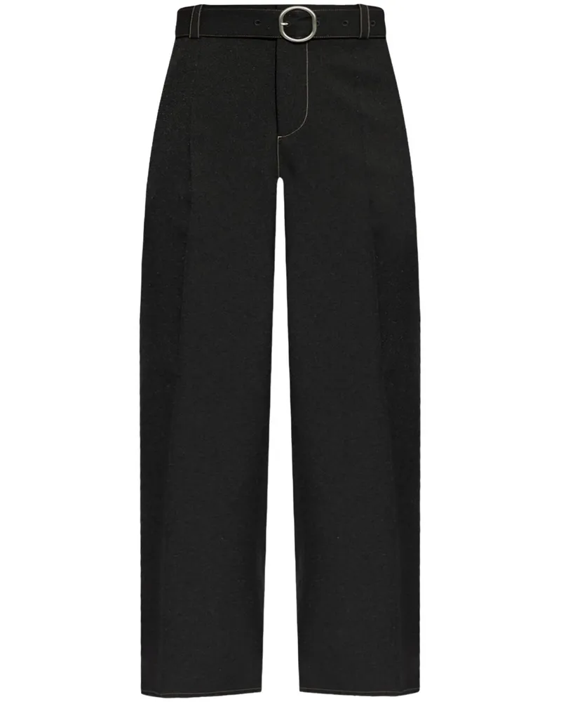 Jil Sander Hose mit Gürtel - Schwarz Schwarz