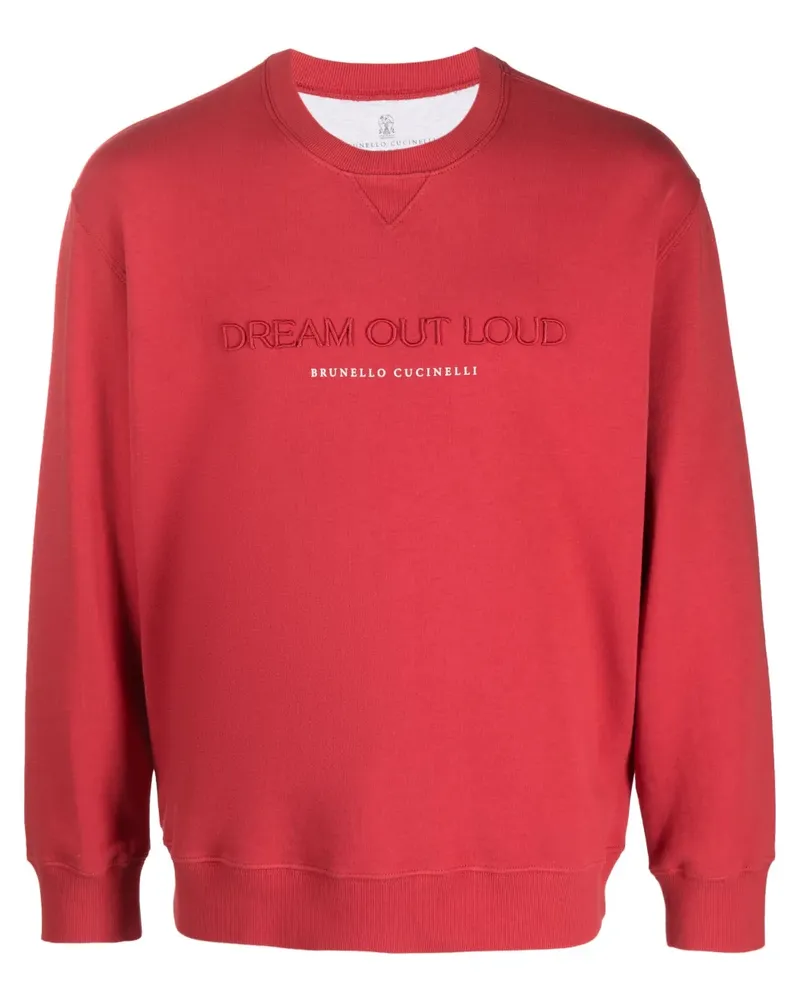 Brunello Cucinelli Sweatshirt mit rundem Ausschnitt - Rot Rot