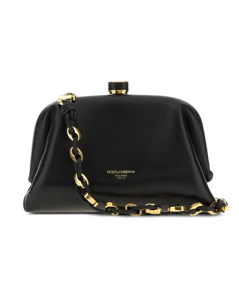 Dolce & Gabbana Mini Grandma Handtasche aus Nappaleder - Schwarz Schwarz