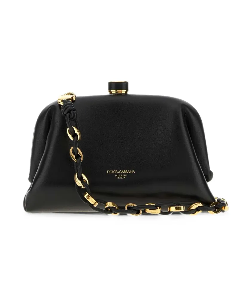 Dolce & Gabbana Mini Grandma Handtasche aus Nappaleder - Schwarz Schwarz