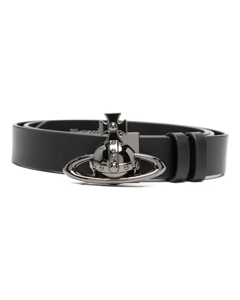Vivienne Westwood Orb-buckle belt - Schwarz Schwarz