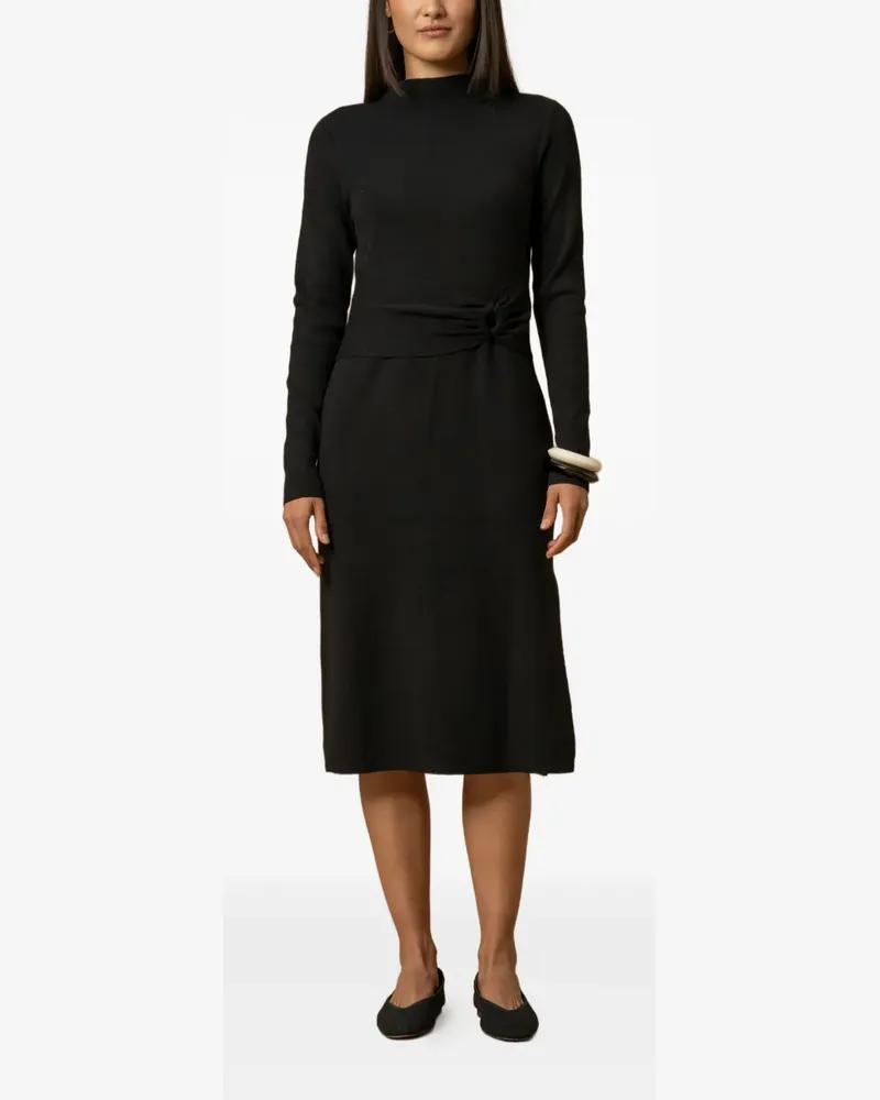 Kocca Juana knotted midi dress - Schwarz Schwarz