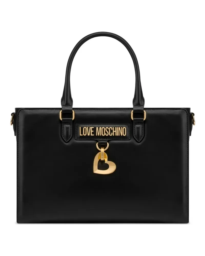 Moschino Schultertasche mit Logo - Schwarz Schwarz