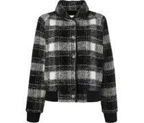 Karierte Gentry Bomberjacke - Schwarz