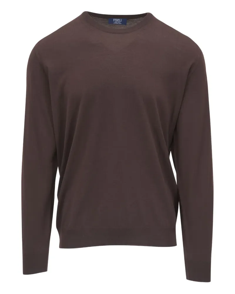 Fedeli Pullover mit Rundhalsausschnitt - Braun Braun