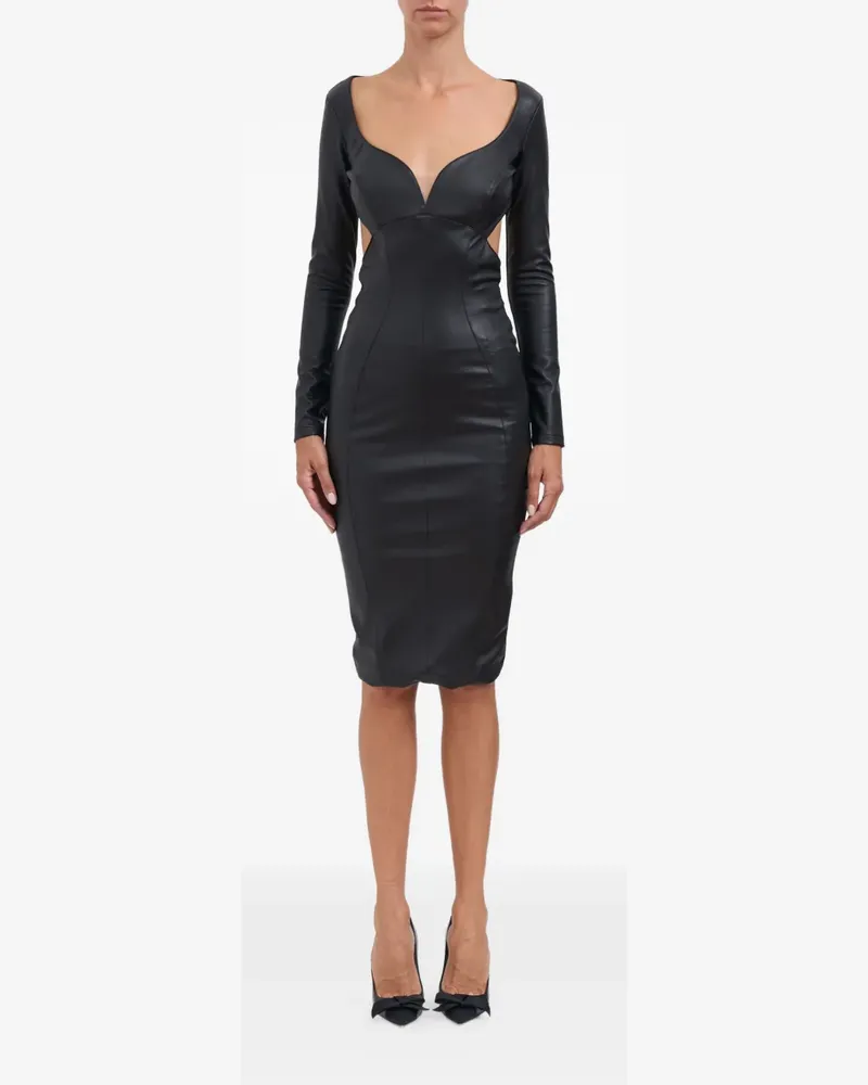 Elisabetta Franchi cut-out midi dress - Schwarz Schwarz