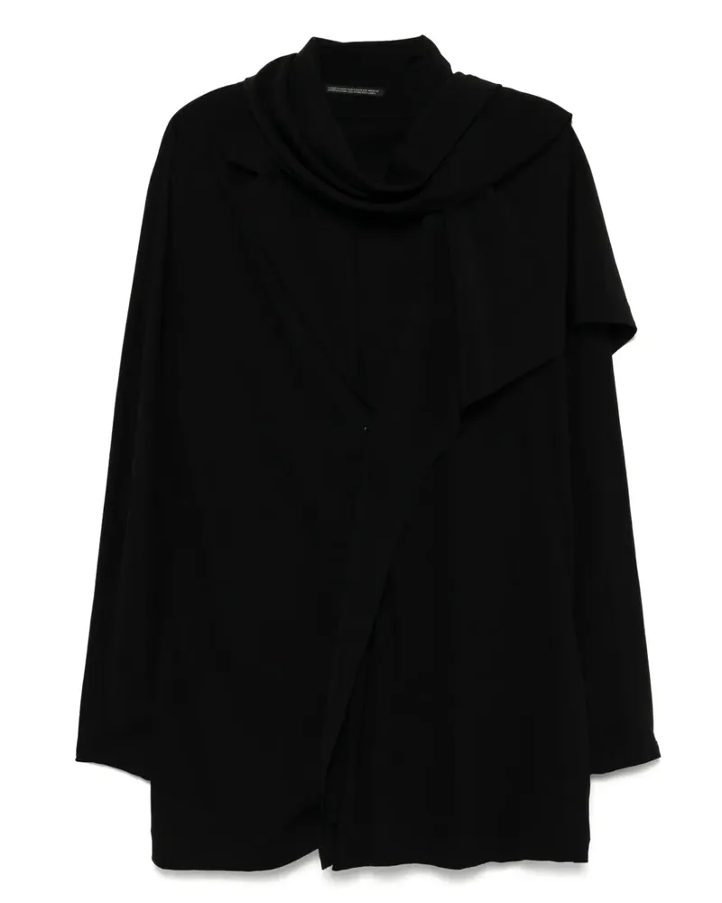 Yohji Yamamoto Blazer mit Schalkragen - Schwarz Schwarz