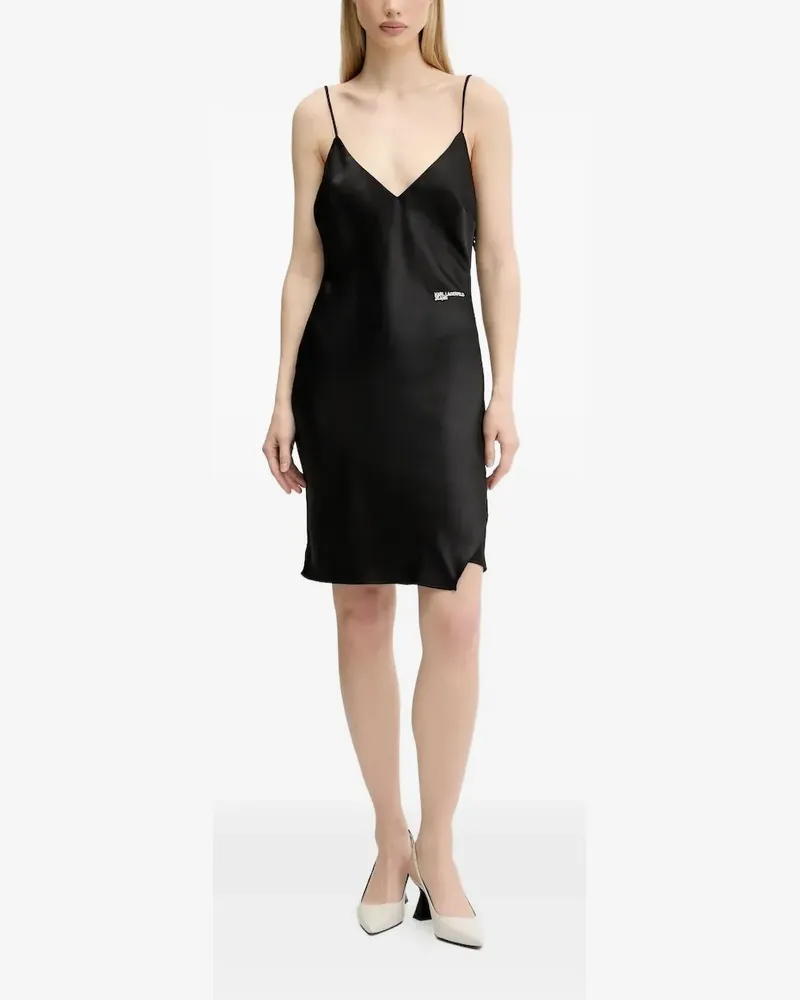 Karl Lagerfeld Kleid mit Spaghettiträgern - Schwarz Schwarz