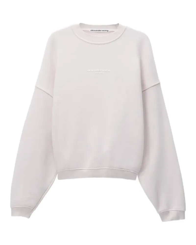 Alexander Wang Oversized-Pullover mit Rundhalsausschnitt und Logo-Print - Grau Grau