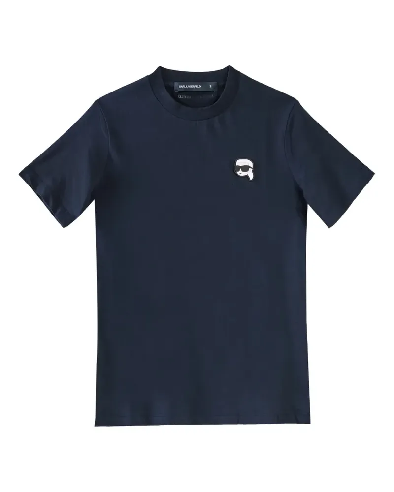 Karl Lagerfeld T-Shirt mit Ikon-Patch - Blau Blau