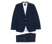 Anzug mit Slub-Struktur - Blau