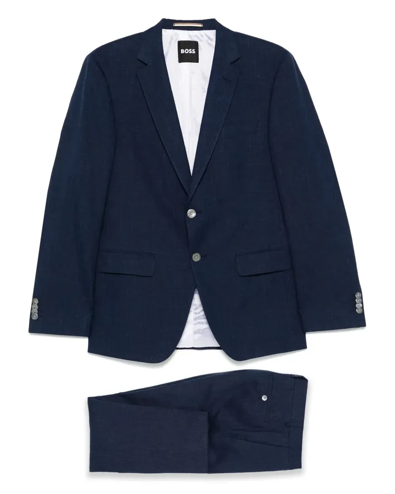 HUGO BOSS Anzug mit Slub-Struktur - Blau Blau