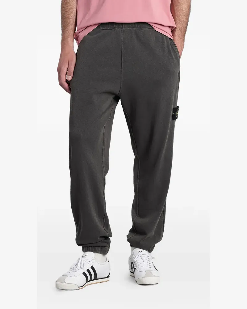 Stone Island Malfilé Jogginghose mit Logo-Patch - Grau Grau