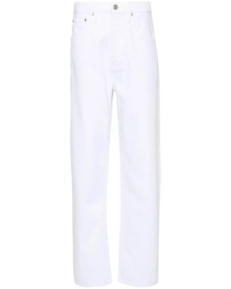 Frame Denim Long Barrel High-Rise-Jeans - Weiß Weiß