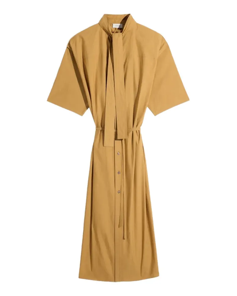 Christophe Lemaire tie detail button dress - Nude Nude