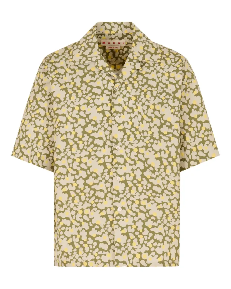 Marni Hemd mit abstraktem Print - Grün Grün
