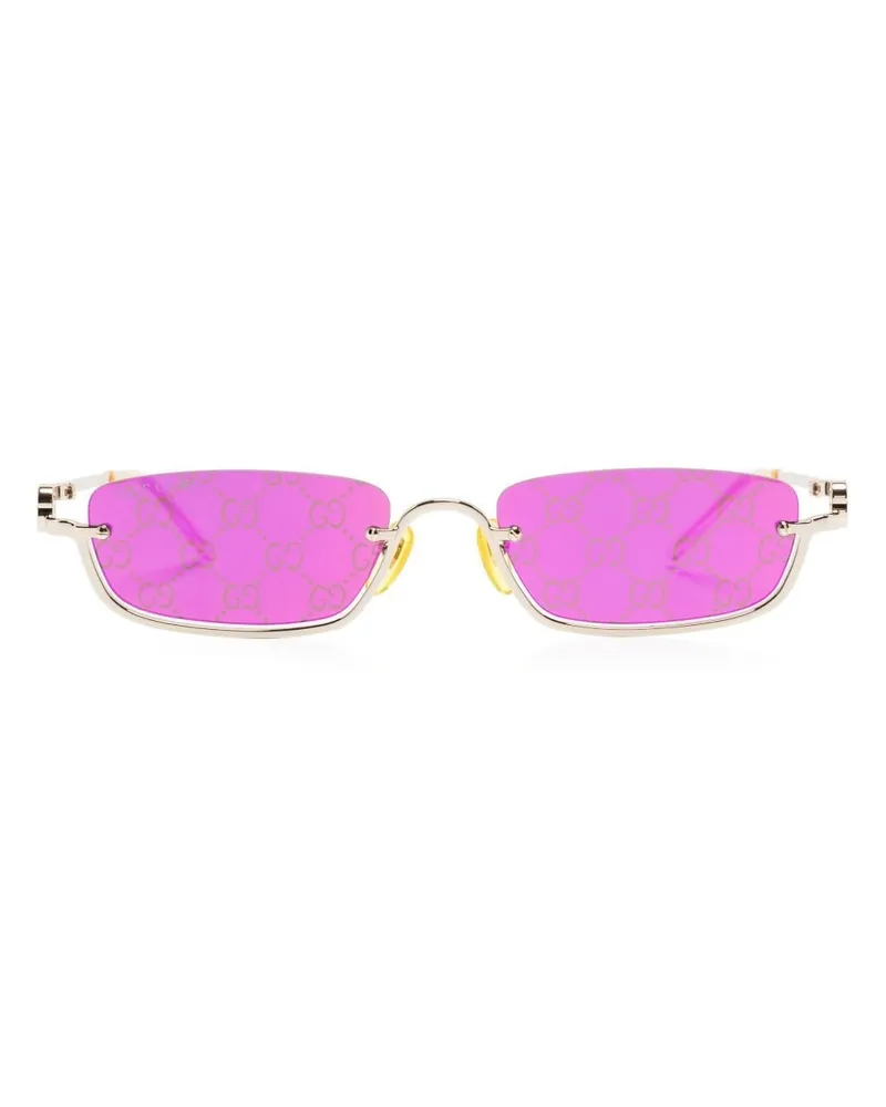 Gucci Eckige Sonnenbrille - Gold Gold