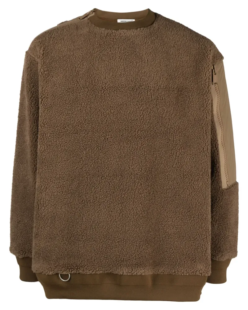 Undercover Pullover mit Einsätzen aus Sherpa-Fleece - Braun Braun