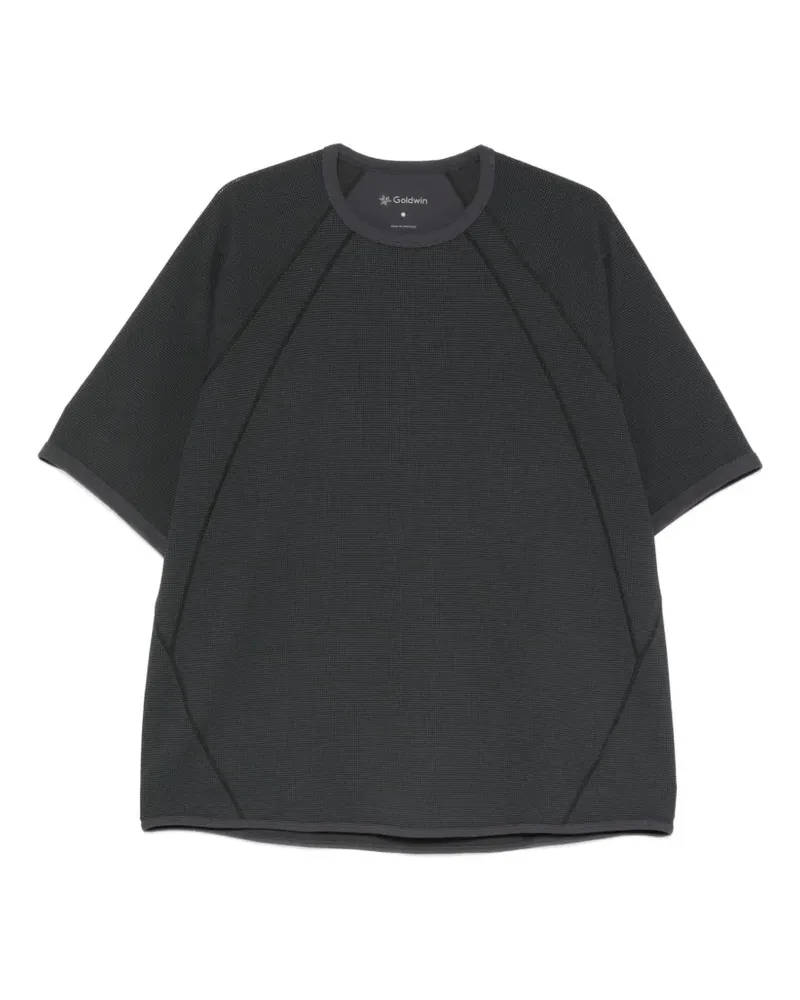 Goldwin Groa T-Shirt mit Waffelstrick-Muster - Grau Grau