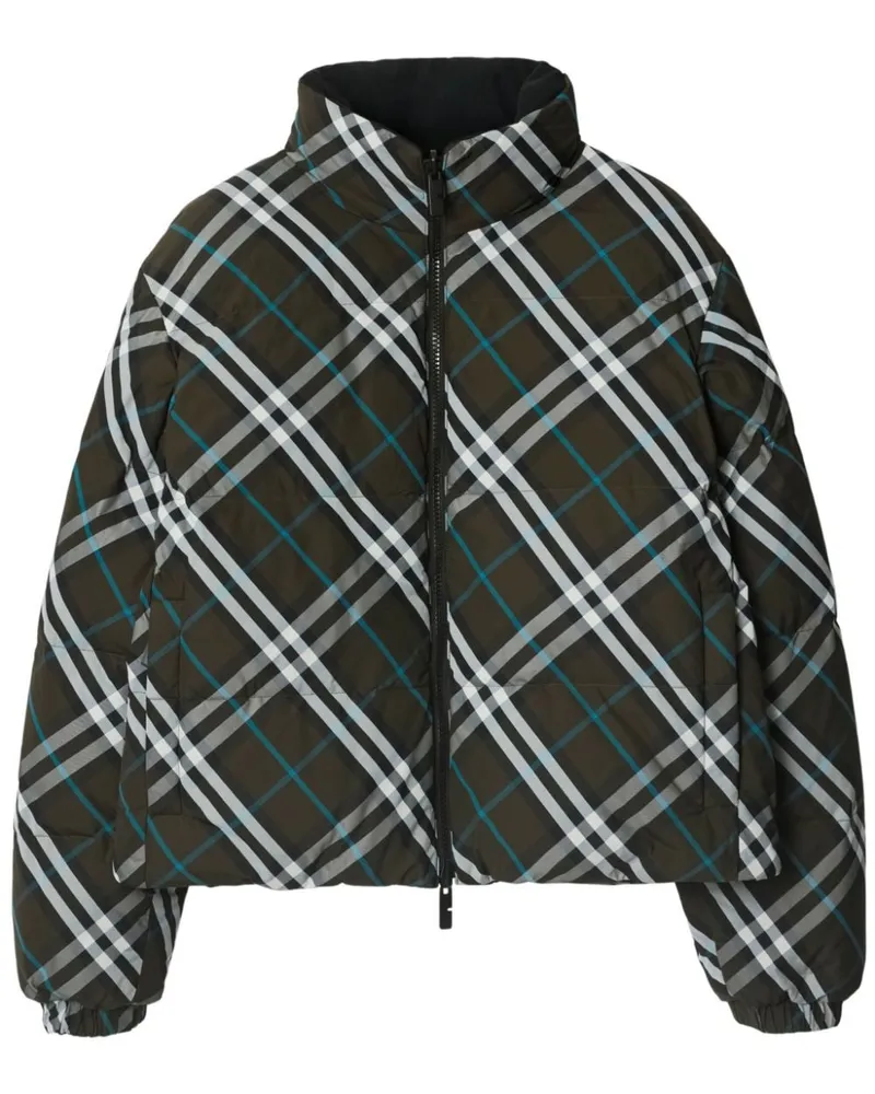 Burberry Wendbare Steppjacke mit Karo - Grün Grün