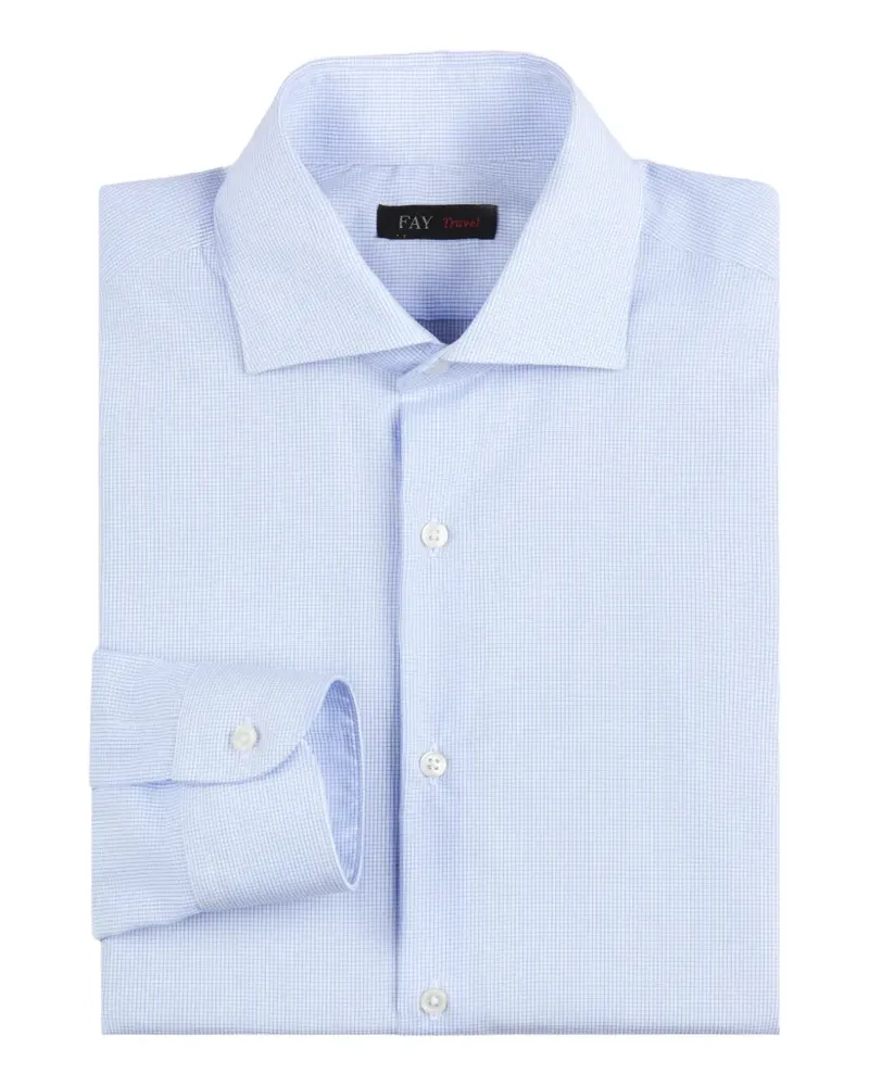 Fay Travel spread-collar shirt - Blau Blau