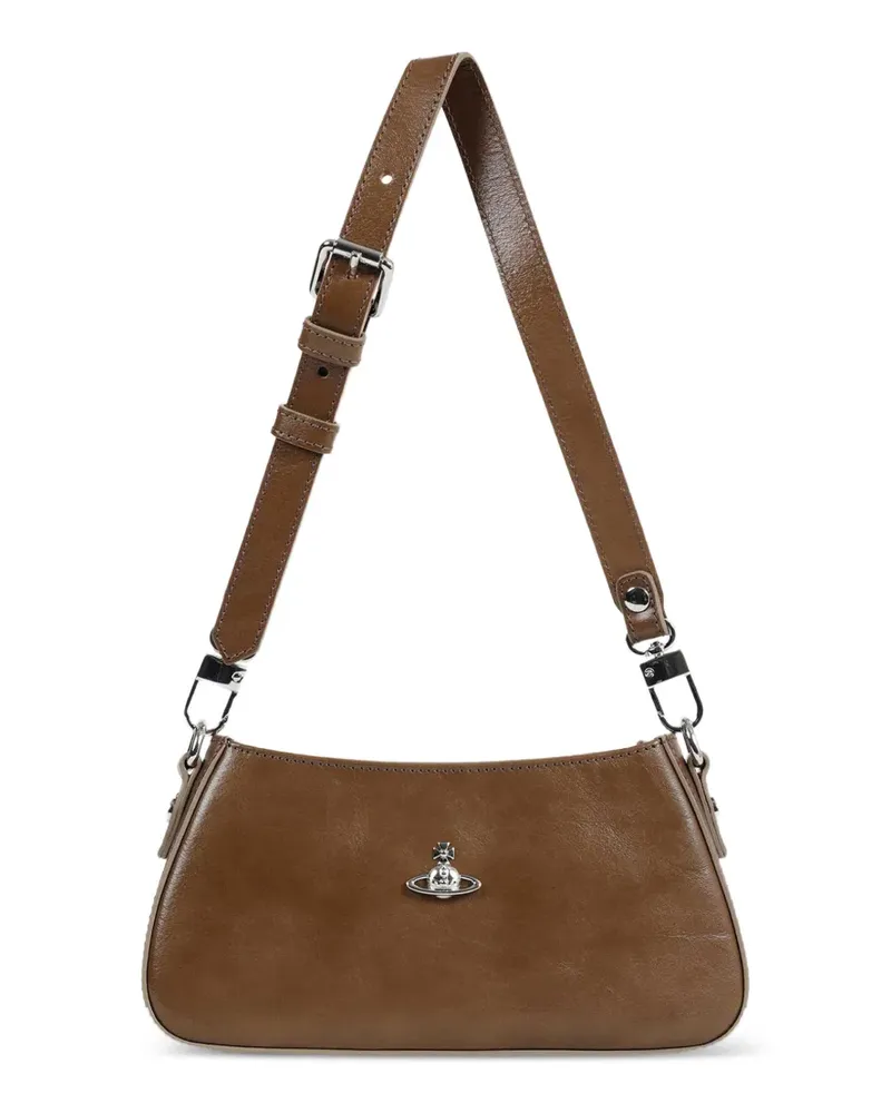 Vivienne Westwood Tasha Orb-plaque shoulder bag - Braun Braun