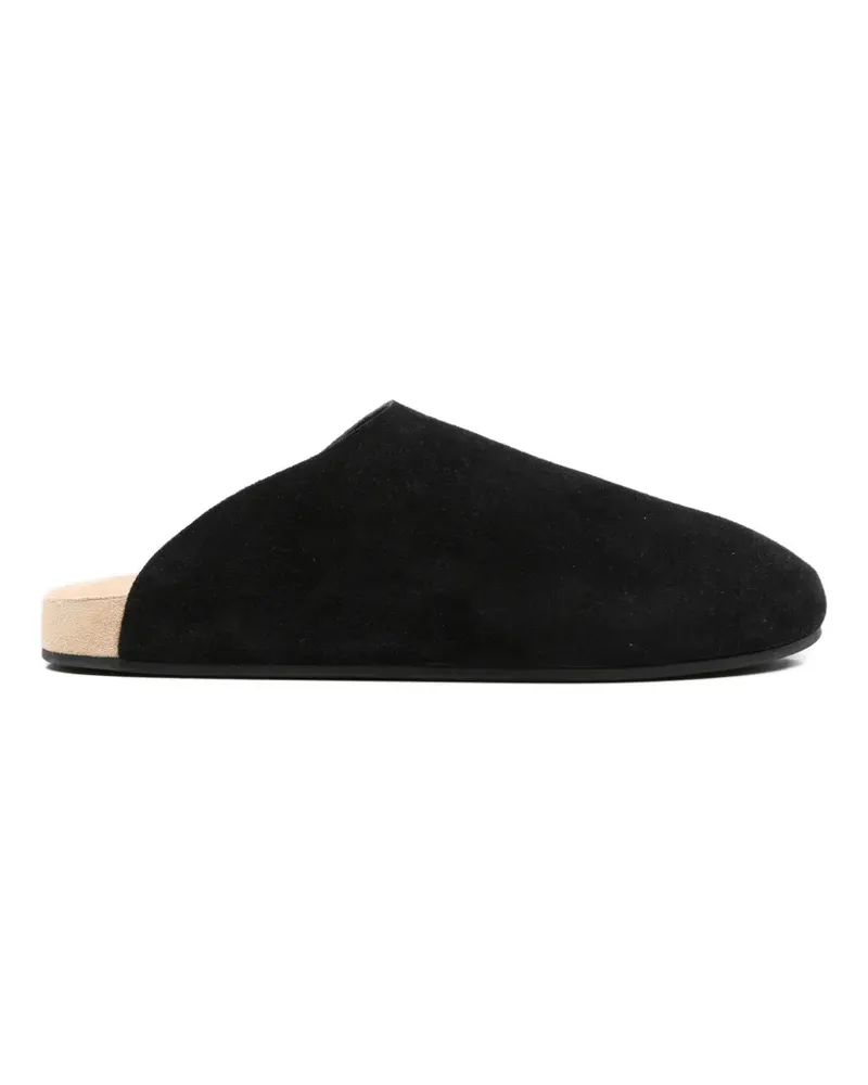 The Row Hudson suede mules - Schwarz Schwarz