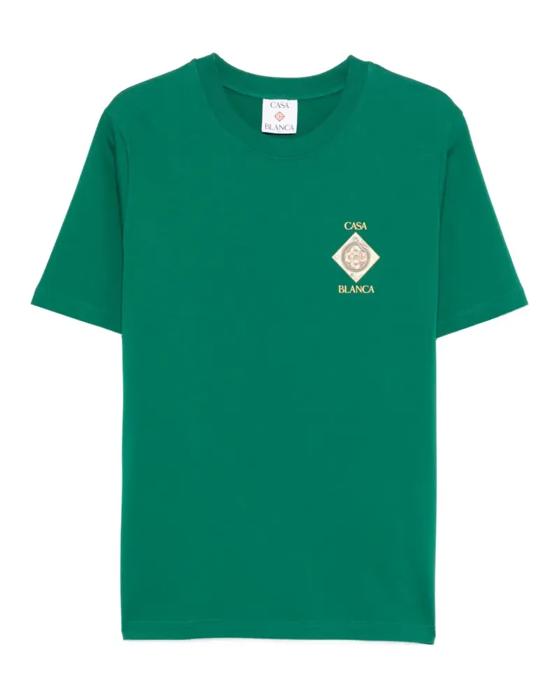 Casablanca Paris T-Shirt mit Logo-Print - Grün Grün