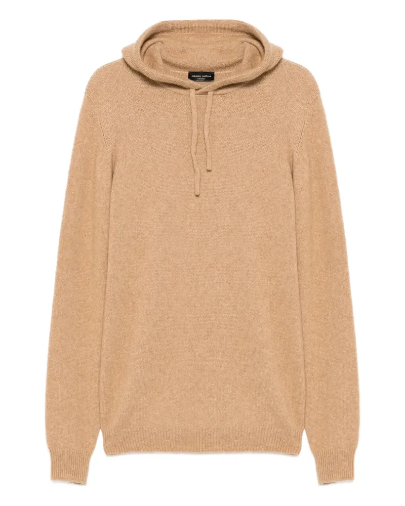 Roberto Collina Gestrickter Hoodie - Braun Braun