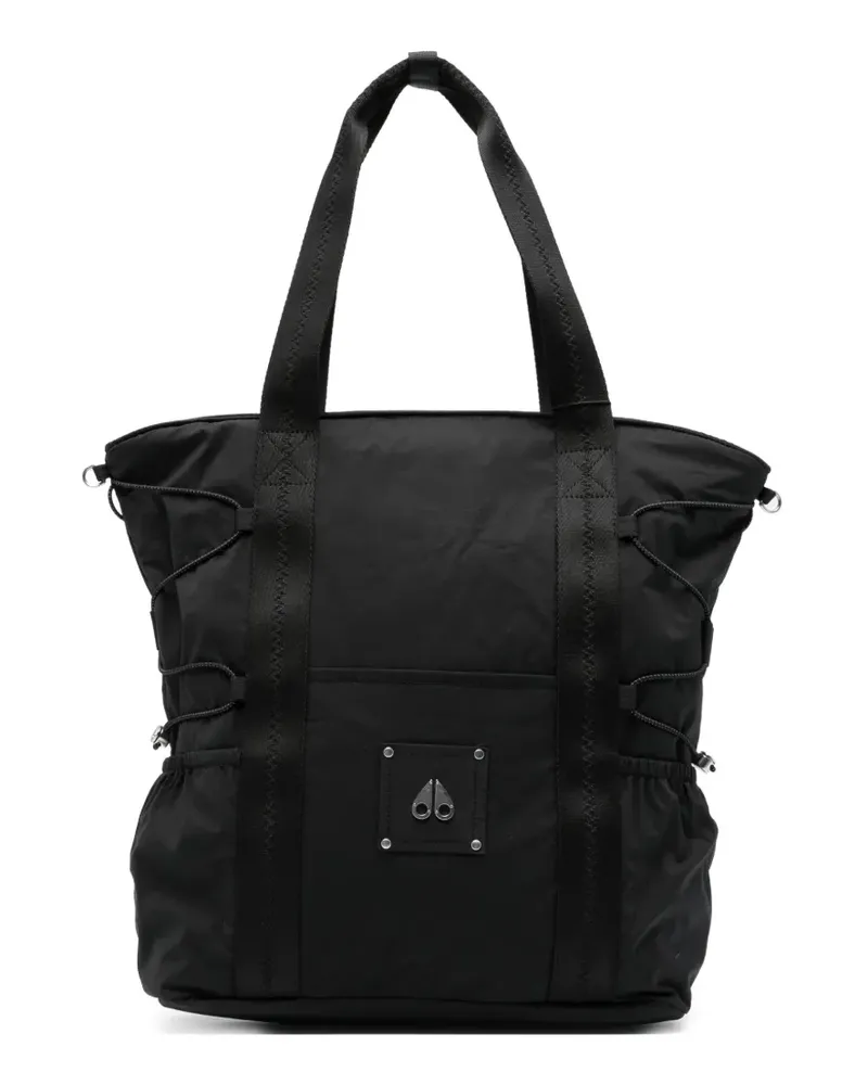 Moose Knuckles Parachute logo plaque tote bag - Schwarz Schwarz