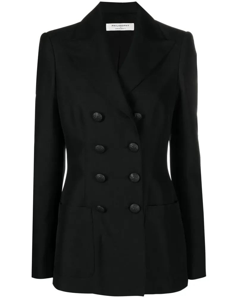 Philosophy Di Lorenzo Serafini Doppelreihiger Blazer - Schwarz Schwarz