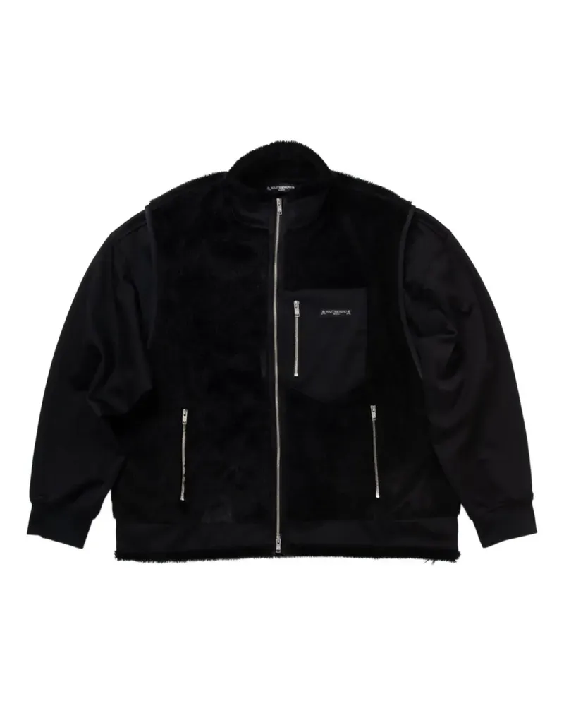 Mastermind World Sherpa-Jacke im Layering-Look - Schwarz Schwarz