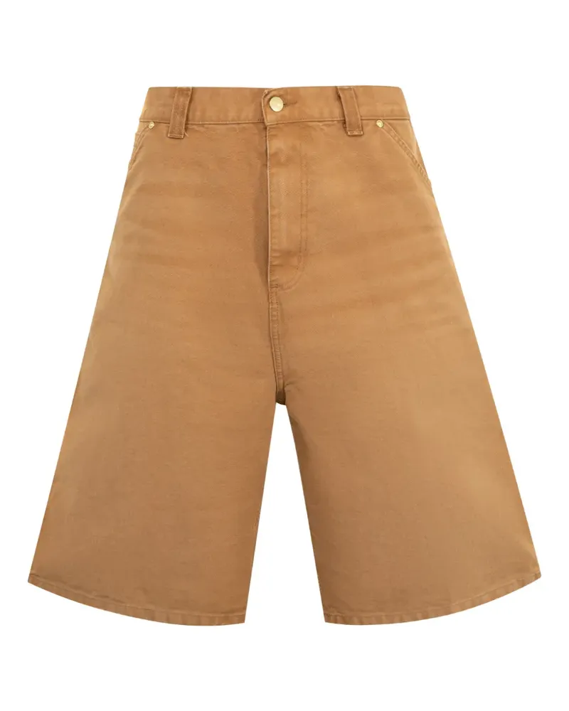Carhartt WIP logo-patch denim shorts - Braun Braun