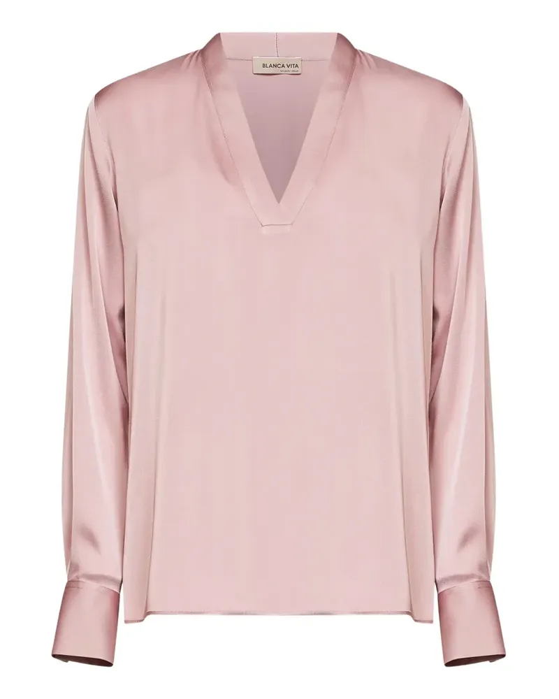 Blanca Oberteil mit V-Ausschnitt - Rosa Rosa