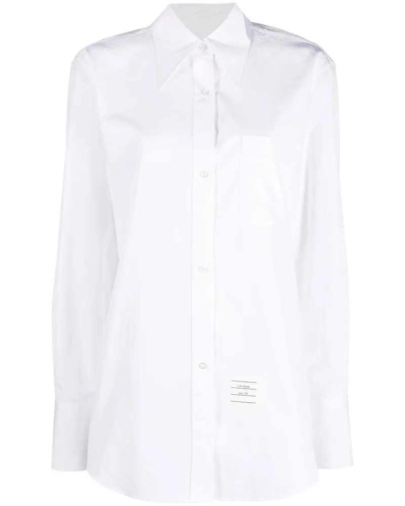 Thom Browne Hemd mit spitzem Kragen - Weiß Weiß