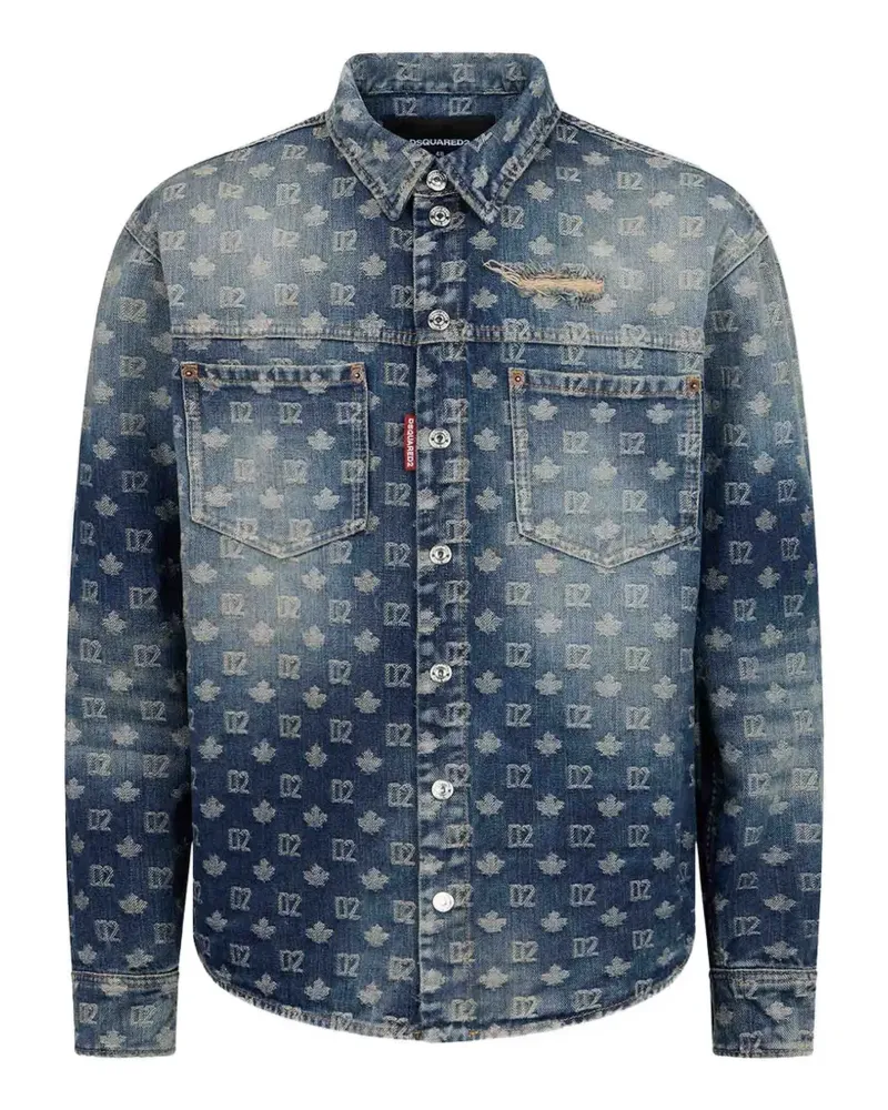 Dsquared2 Carpenter-Hemd aus Denim mit Monogramm - Blau Blau