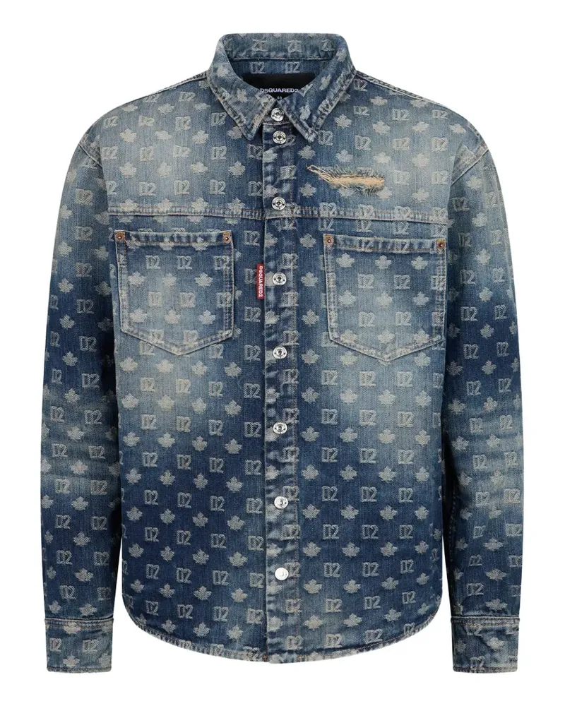 Dsquared2 Carpenter-Hemd aus Denim mit Monogramm - Blau Blau