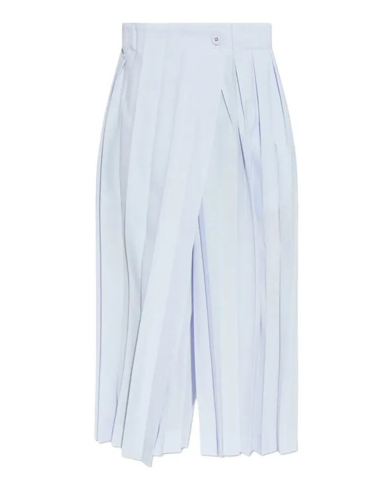 Issey Miyake Geknöpfte Hose mit Falten - Blau Blau