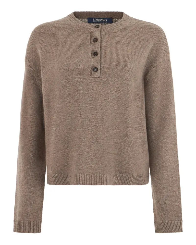 Max Mara Max Mara button-placket knitted sweater - Nude Nude