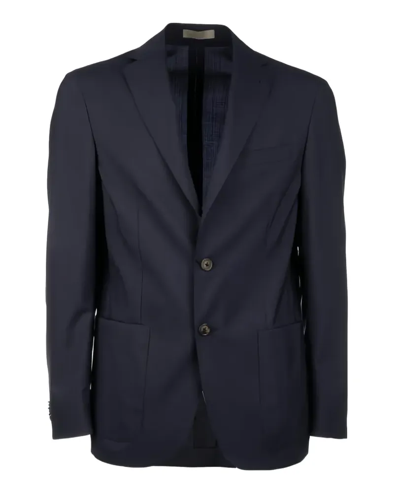 Corneliani notch-lapel single-breasted blazer - Blau Blau