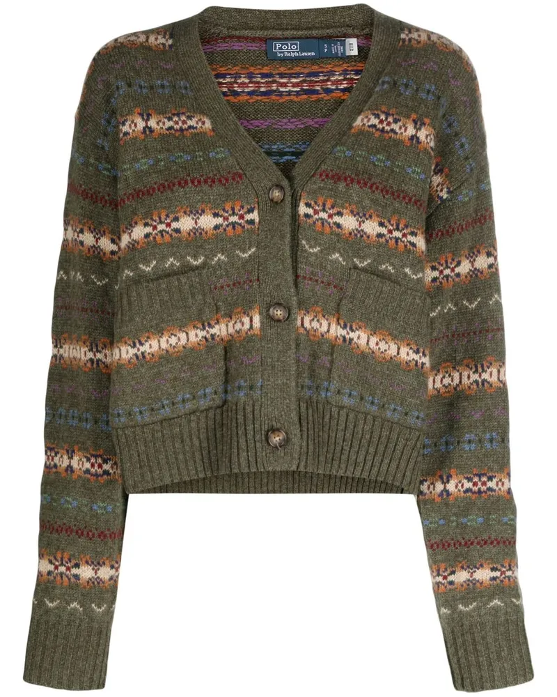Ralph Lauren Cardigan mit Fair-Isle-Muster - Grün Grün