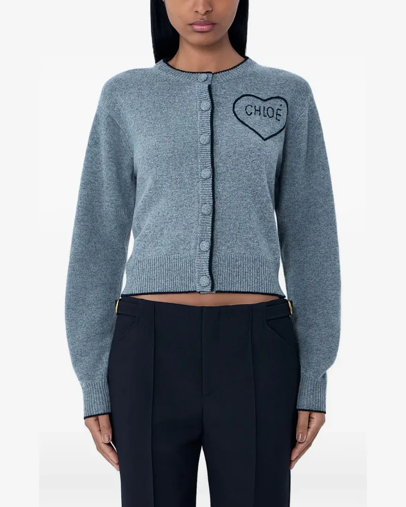 Chloé cropped cardigan - Grau Grau