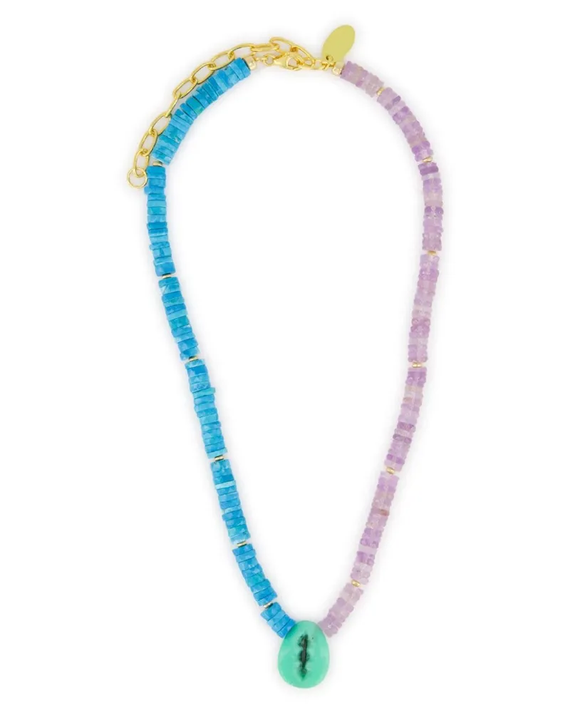 Lizzie Fortunato Cowrie Halskette mit Perlen - Blau Blau