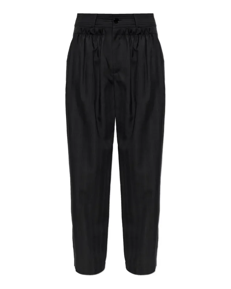 Isabel Marant Mayera Hose mit Nadelstreifen - Schwarz Schwarz